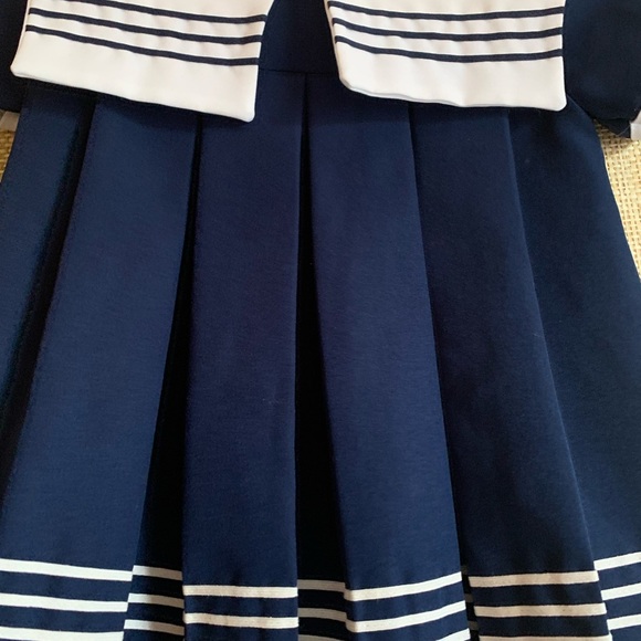 Vintage Baby Dress You Are In Wonderland Blue Formal Dress Outfit Toddler Size 5 - Picture 2 of 4